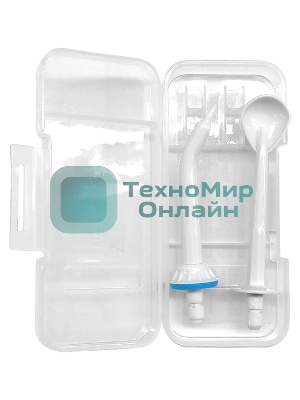 Набор универсалных сменных насадок QUMO QHI-1 (пародонтальная насадка + насадка для очистки языка) для ирригаторов полости рта 