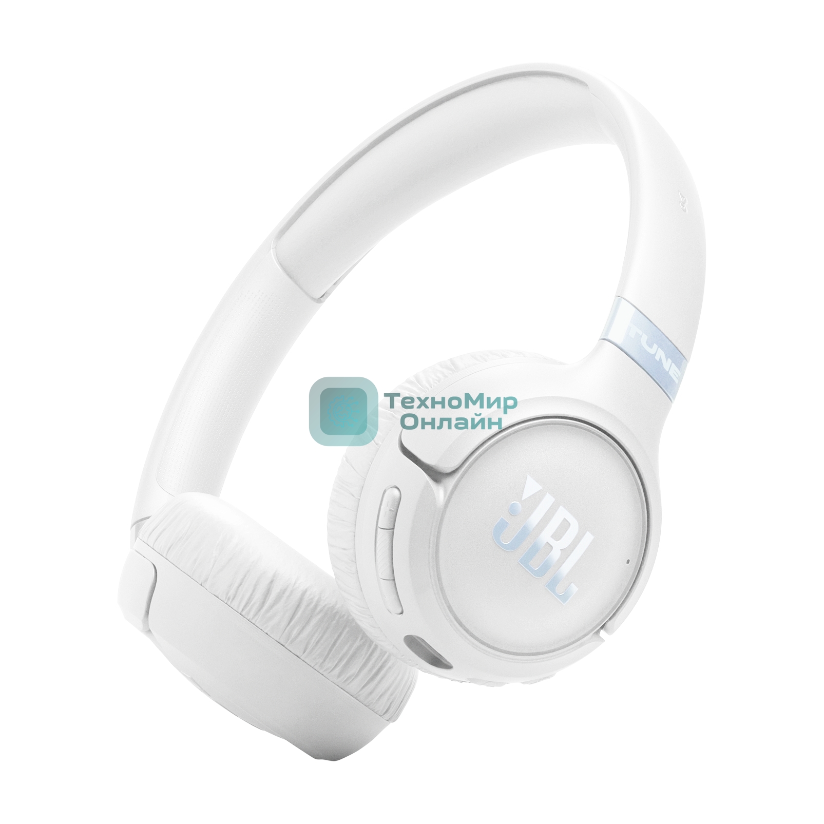 Беспроводные/проводные наушники JBL Tune 680NC белый, накладные, Bluetooth + проводной, адаптивное шумоподавление
