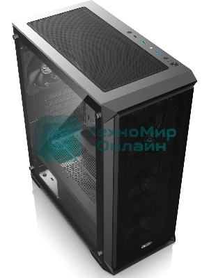 Корпус без блока питания Raijintek ARCADIA 41-MS4, Midi-Tower, TG, 1x120мм + 3x120мм ARGB, 2xUSB-A 3.0 + 1xUSB-C, ATX, mATX, mITX Black