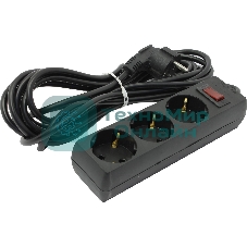 Сетевой фильтр ExeGate EX221182RUS SP-3-5B (3 розетки, 5 м, евровилка, черный)
