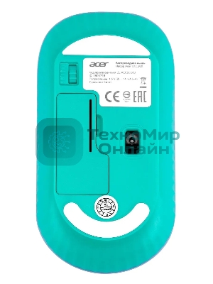 Мышь беспроводная Acer OMR200 фиолетовый, 1200 dpi, радиоканал, USB, кнопки - 3