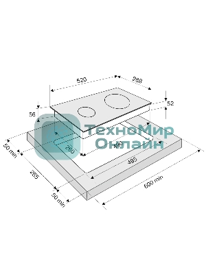 Индукционная варочная панель Krona ERDE 30 BL 2BFTS черный