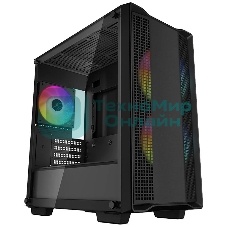 Компьютерный корпус DeepCool CC360 ARGb (R-CC360-BKAPM3-G-1) (mATX, без БП, 2xUSB, с окном)