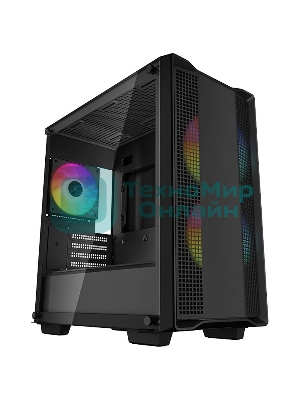 Компьютерный корпус DeepCool CC360 ARGb (R-CC360-BKAPM3-G-1) (mATX, без БП, 2xUSB, с окном)