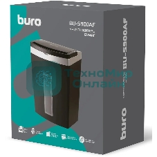 Шредер Buro Office BU-S900AF черный с автоподачей (секр.P-5) фрагменты 60лист. 21лтр. скрепки скобы пл.карты