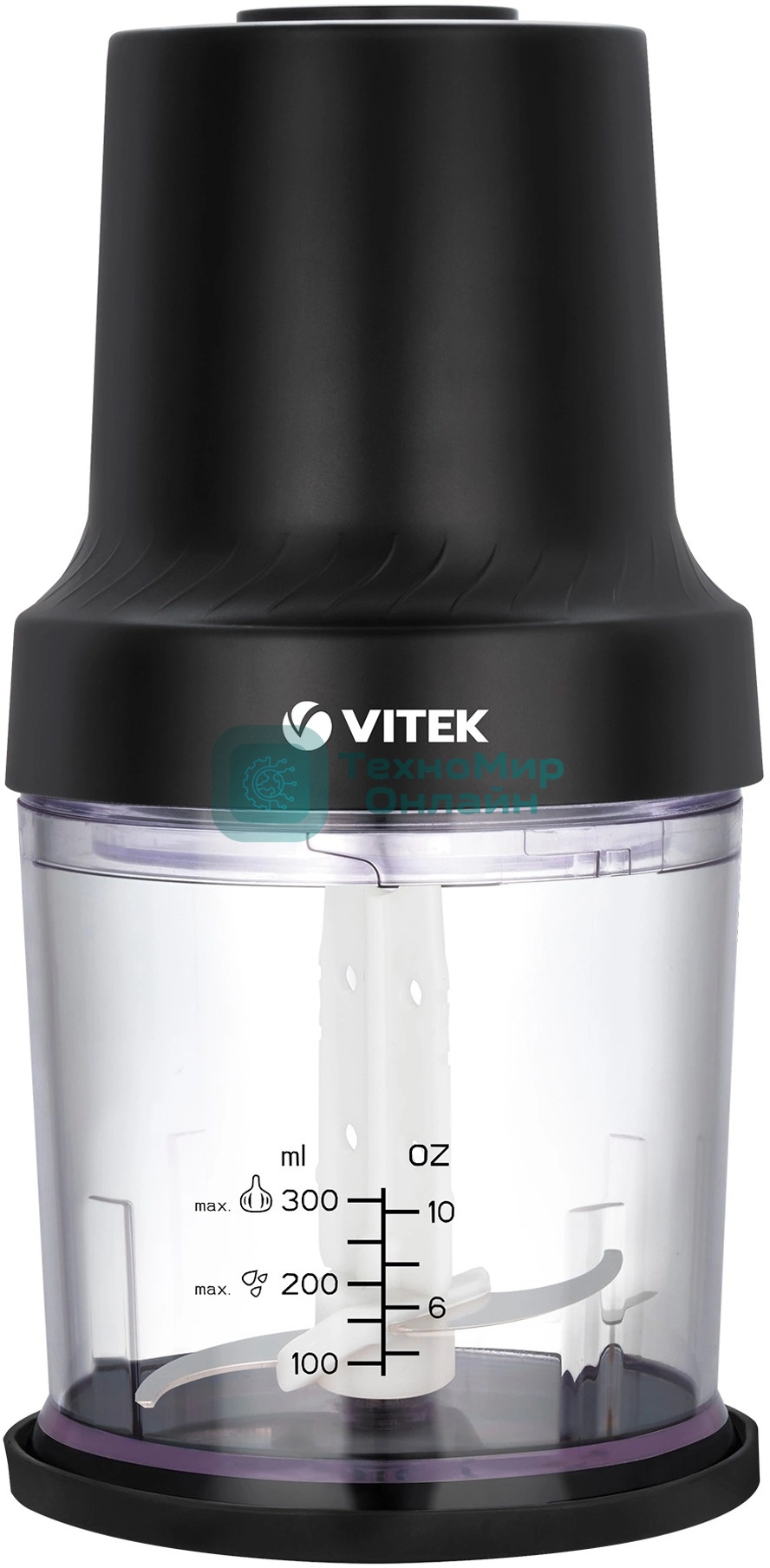 Измельчитель электрический Vitek VT-7131 0.3л. 800Вт черный