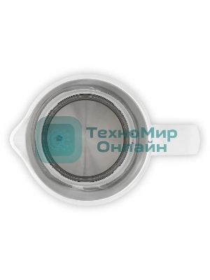 Чайник электрический Hyundai HYK-G5510 1.5 л, 2200 Вт, белый/прозрачный корпус: стекло