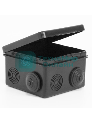 Коробка распределительная TOKOV ELECTRIC ОП 80х80х50 мм 7 каб. вводов IP54 черный