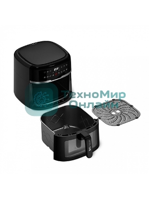 Аэрогриль BQ GR2007 черный, 1800 Вт, 8 л, сенсор, 8 программ