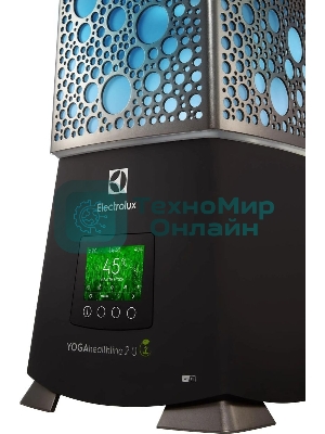 Увлажнитель воздуха Electrolux EHU-3910D черный, 65 м², 9.4 л, ионизация, гигростат