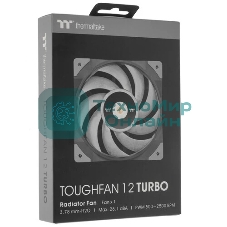 Вентилятор для корпуса Thermaltake TOUGHFAN 12 Turbo черный, 120 мм, 2500 об/мин, 28.1 дБ, 4 pin