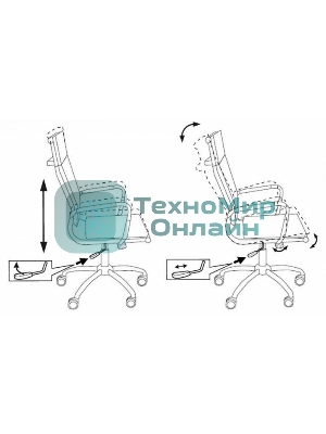 Кресло Бюрократ CH-993/ivory слоновая кость, экокожа
