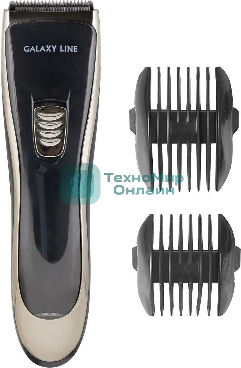 Набор для стрижки Galaxy Line GL 4165, черный, 3 Вт, время непрерывной работы до 1,5 ч, время зарядки около 2 часов, аккум. Li-Ion 3,7 В, емкость аккум. 600 мА*ч, лезвия из нержав. стали, ширина лезвия 40 мм, 2 насадки-расчески (3 и 6 мм, 9 и 12 мм), USB зарядка