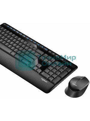 Комплект клавиатура+мышь Logitech MK345 беспроводной, USB, 1000 DPI, чёрный/серый