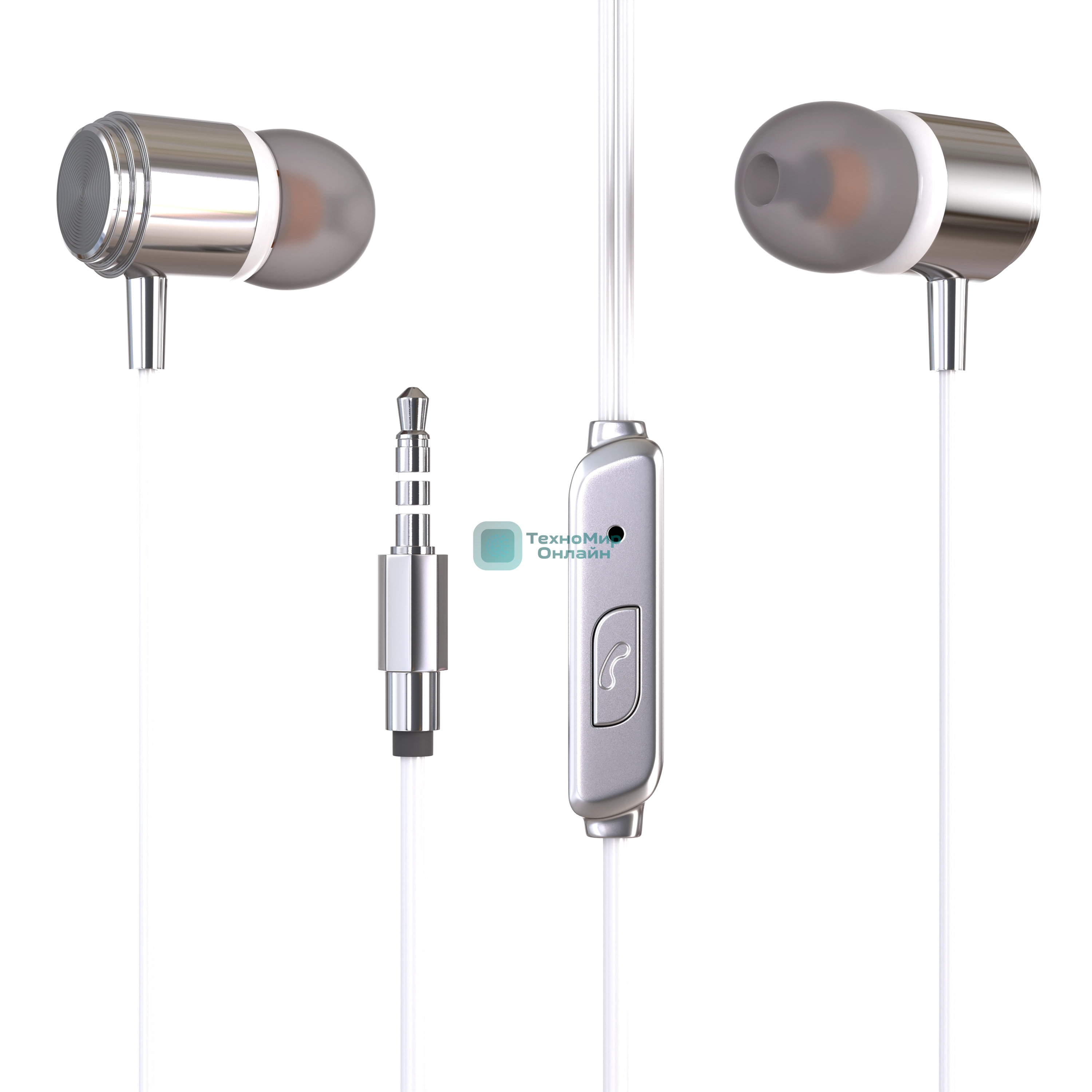 Наушники вакуумные PURE AUX разъем с МК без рег. громкости длина 1.2м More choice G51 (White)