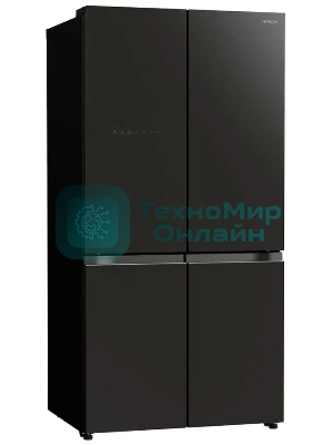 Холодильник Hitachi R-WB720VUC0 GMG серый стекло трехкамерный инвертер 372/196л морозилка снизу