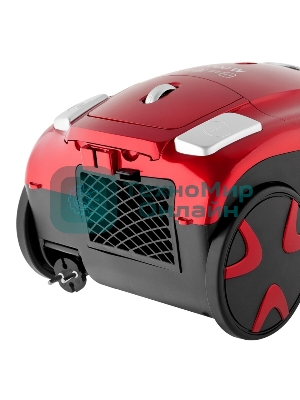 Пылесос BRAYER BR4221 красный/черный, 380/2000 Вт, уборка сухая, пылесборник контейнер 2.5 л