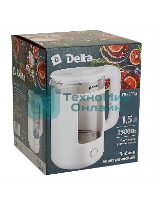 Чайник электрический Delta DL-1112 белый