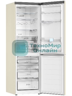 Холодильник Haier C2F636CCFDU1 бежевый двухкамерный 256/108 л морозилка снизу, No Frost