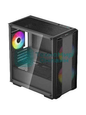 Компьютерный корпус DeepCool CC360 ARGb (R-CC360-BKAPM3-G-1) (mATX, без БП, 2xUSB, с окном)