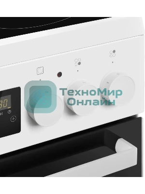 Плита электрическая Maunfeld MEC55CW08D белый, конфорок 4 шт, духовка 60 л, 50 см x 85 см x 60 см