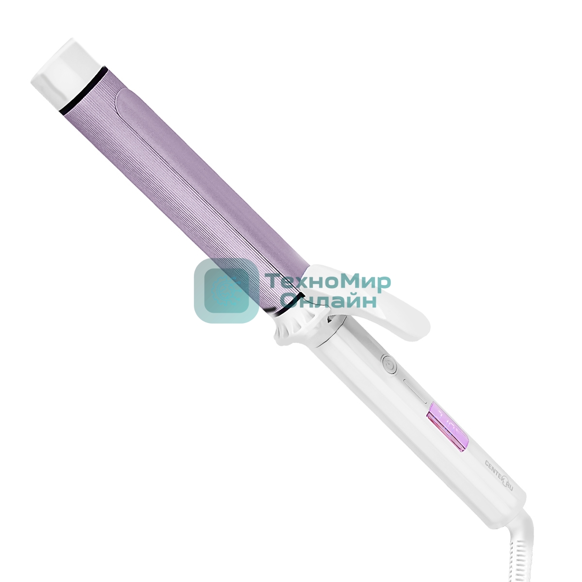 Щипцы для завивки волос Centek CT-2097 белый/сиреневый, 32 мм, 210 °C, 5 режимов