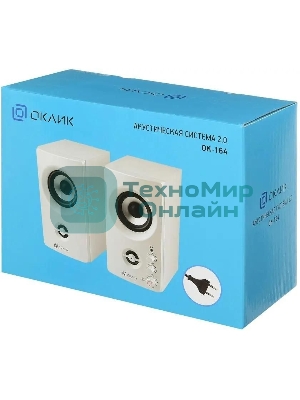 Акустическая система Oklick OK-164 2.0 белый 30Вт