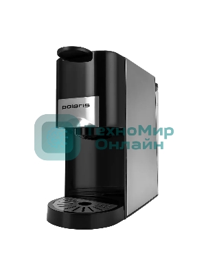 Кофеварка Polaris PCM 2020 3-in-1 черный/нержавеющая сталь, исп. кофе - молотый/капсулы, 0.8 л, 1450 Вт, 20 бар