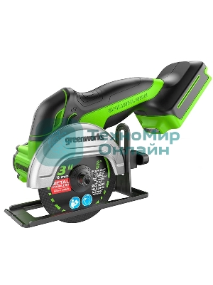 Угловая шлифовальная машина аккумуляторная GreenWorks GD24UCS, 24V, без АКБ и ЗУ (3402007)