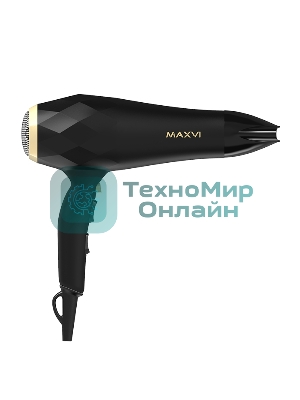 Фен MAXVI HD2201 черный/золотистый, 2200 Вт