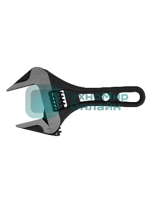 Ключ разводной Denzel 185 мм, CrV, кованый, укороченная рукоятка