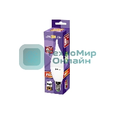 Лампа светодиодная JazzWay PLED-SP CA37 9Вт свеча 3000К теплый белый E14 820лм 230В