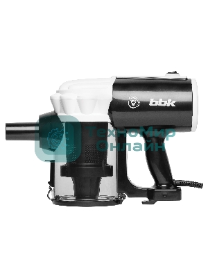 Пылесос вертикальный BBK BV2512 черный/белый, питание от сети, 100 Вт, уборка сухая, пылесборник 0.5 л