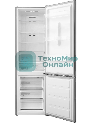 Холодильник Midea MDRB489FGE02OE нержавеющая сталь двухкамерный 247/83л морозилка снизу, No Frost