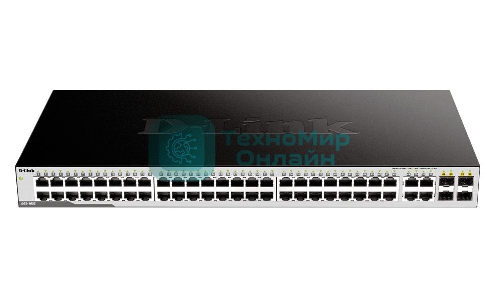 Коммутатор D-Link DGS-1052/A3A, 48×1 Гбит/с + 4×1 Гбит/с Combo, неуправляемый