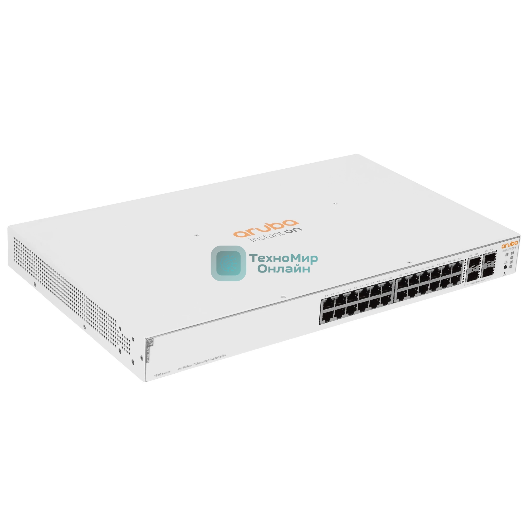 Коммутатор HPE Aruba IOn 1930 24G 4SFP+, 24×1 Гбит/с + 4×10 Гбит/с SFP+, управляемый