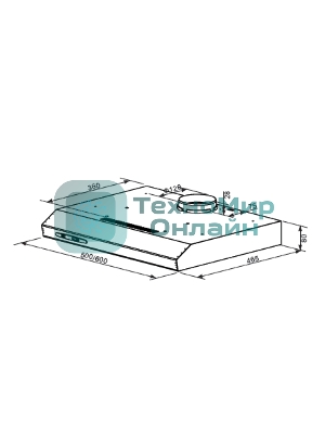 Вытяжка подвесная HOMSair Horizontal 50 белый, 50 см, 420 куб. м/ч, 45 дБ