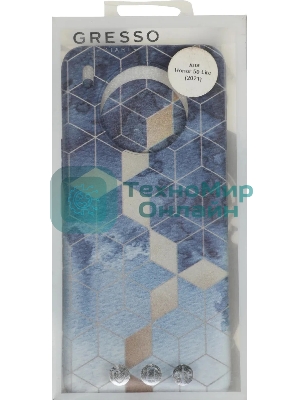 Чехол (клип-кейс) Gresso Meridian, для Honor 50 Lite, синий gr17aaae8879