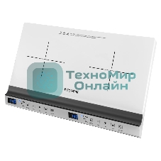 Плитка электрическая индукционного типа с двумя конфорками Endever Skyline IP-69, белый, мощность 1800 Вт+1300 Вт, диаметр посуды 12-26 см, 2 шт/уп