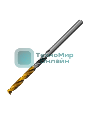 Сверло спиральное по металлу Denzel 3,5 x 70мм, Р6М5, Golden Tip, многогранная заточка, 2 шт.