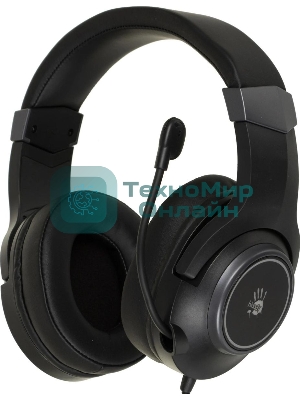 Гарнитура проводная с микрофоном A4Tech Bloody G350 черный 2м мониторные USB оголовье (G350 USB, BLACK)