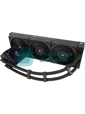 Водяное охлаждение для процессора Thermalright Hyper Vision 360 (360mm, LED, Black, ARGB/Fans: 3x120mm, 69CFM, 27dBA, 2150RPM/Pump height 68mm, 6400RPM, Rad thickness 27mm/S: 1700, 1200, 1851, 115X, 2011, 2066, AM5, AM4)