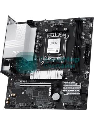 Материнская плата MSI PRO B850M-B GEN4, AM5, AMD B850, 2xDDR5 (до 128 ГБ), 4xSATA, 2xM.2 (1xPCIe 5.0, 1xPCIe 4.0), 1xPCIe 4.0 x16, 1xPCIe x1, 1xHDMI, 1xDP, 1x2.5Gb LAN, 1xUSB-C 5Gbps, 3xUSB-A 5Gbps, 2xUSB-A 2.0, 3x3.5 мм, 7.1, чёрный/серебристый, mATX