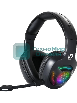 Гарнитура беспроводная/проводная с микрофоном Оклик HS-L575G черный накладные BT оголовье (1895253)