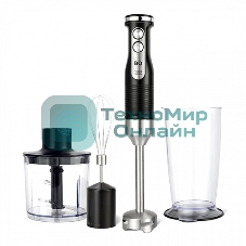 Блендер BQ HB522PS Black-Steel. 1000 Вт, 3 в1 Блендер + миксер + измельчитель