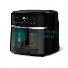 Аэрогриль BQ GR2007 черный, 1800 Вт, 8 л, сенсор, 8 программ