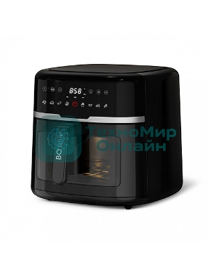 Аэрогриль BQ GR2007 черный, 1800 Вт, 8 л, сенсор, 8 программ