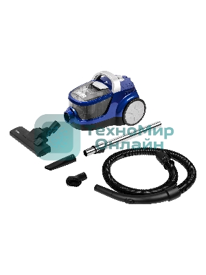 Пылесос BBK BV1509 имперский синий, 300/1600 Вт, уборка сухая, пылесборник контейнер 2 л