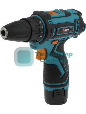 Дрель-шуруповерт Bort BAB-12x2Li-FD, 12 В, 1,5 Ач, 36 Нм, щеточный