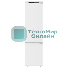 Встраиваемый холодильник Maunfeld MBF193SLFWGR Inverter белый двухкамерный 229/76 л морозилка снизу